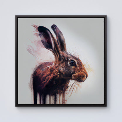 Hare Face Splashart Framed Canvas