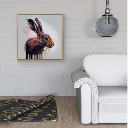 Hare Face Splashart Framed Canvas