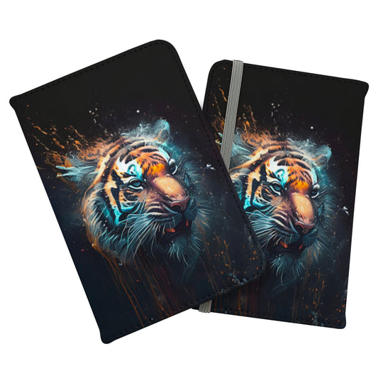 Tiger Face Splashart Dark Background Passport Cover