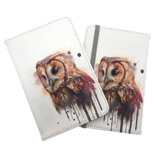 Tawny Owl Face Splashart Light Background Passport Cover