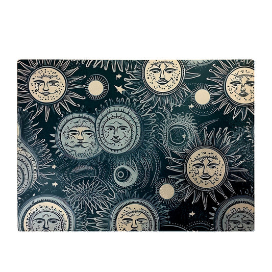Silver Blue Moon and Stars Chopping Board