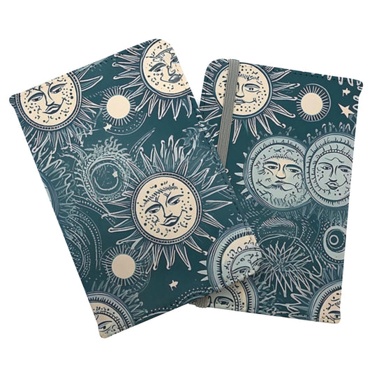 Silver Blue Moon and Stars Passport Cover