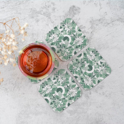 Geometric Pastel Green Coasters