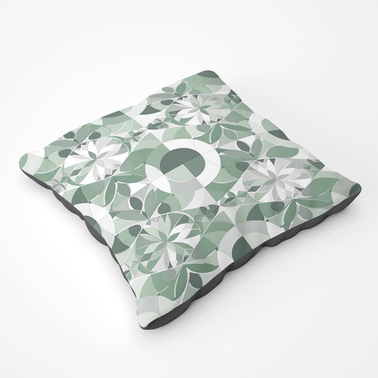 Geometric Pastel Green Floor Cushion