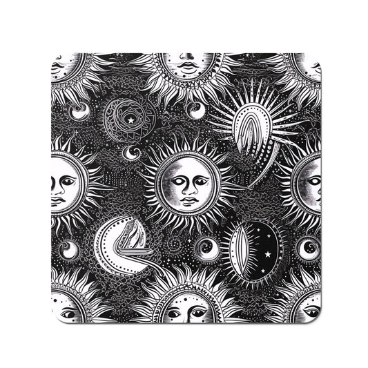 Moon and Sun Black White Coasters