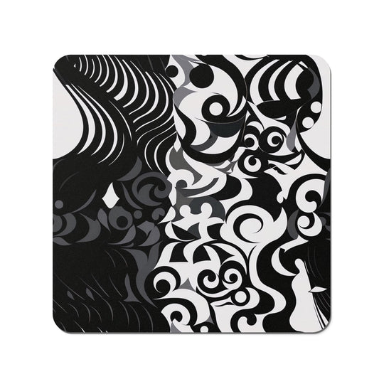 Black Grey Abstract Coasters