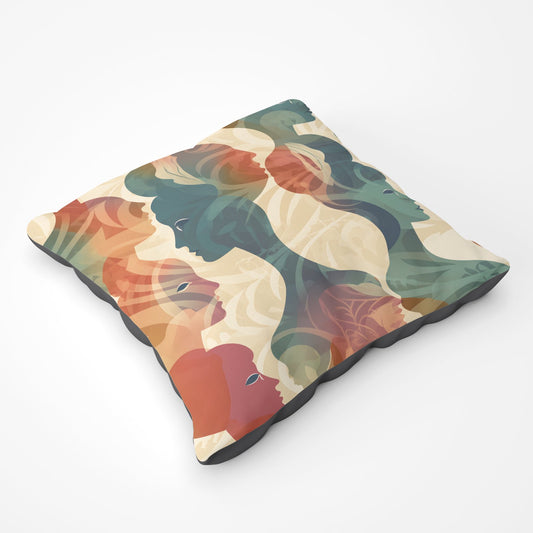 Coloured Silhouette Floor Cushion