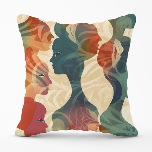 Coloured Silhouette Outdoor Cushion