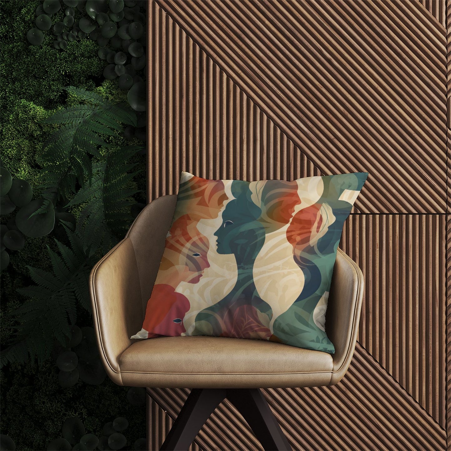 Coloured Silhouette Outdoor Cushion