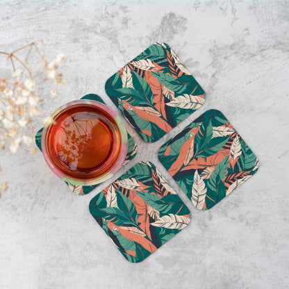 Autumn Tropical Leaves Coasters