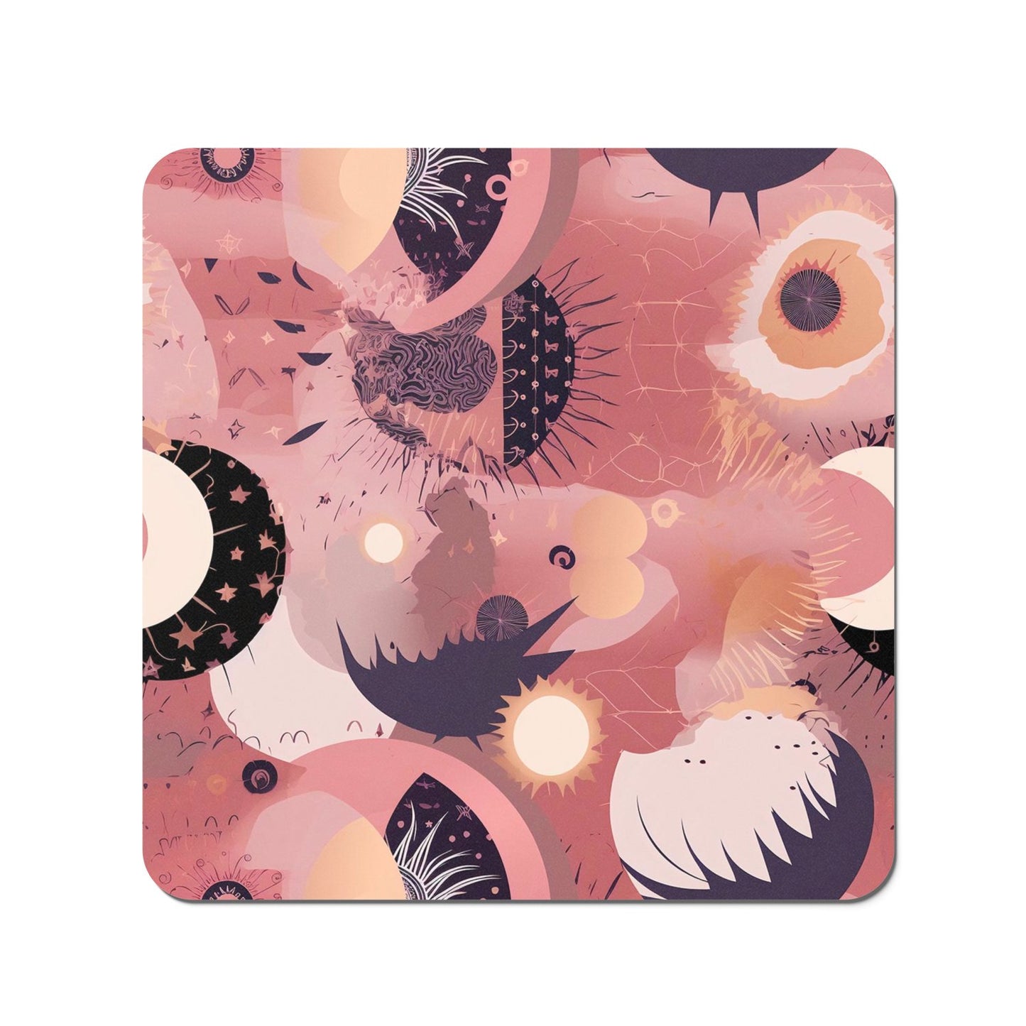 Abstract Red Pink Pattern Coasters