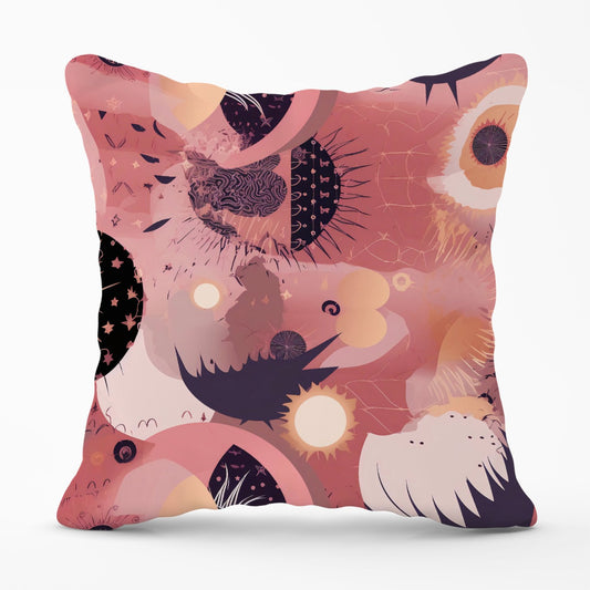 Abstract Red Pink Pattern Outdoor Cushion