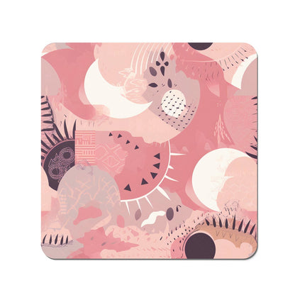 Abstract Pink White Coasters