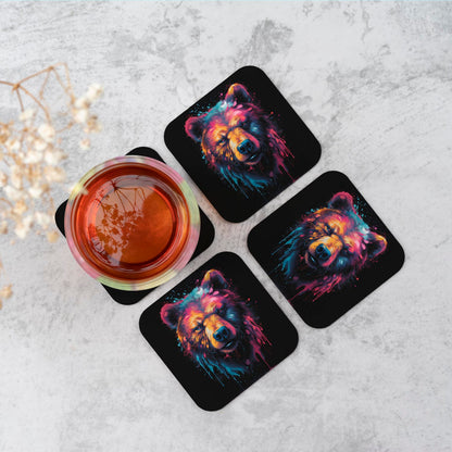 Splashart Bear Face Coasters