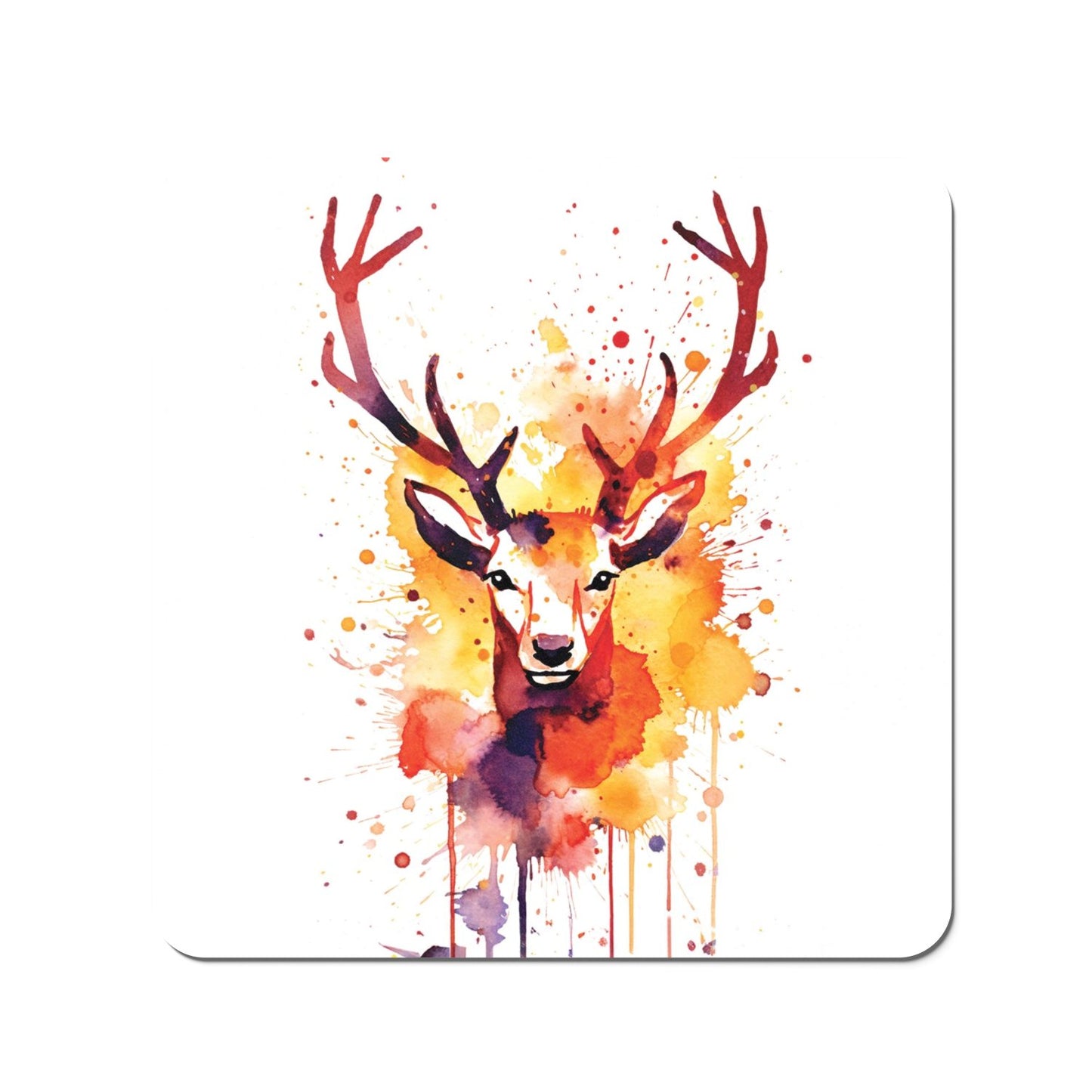 Watercolour Stag Face Coasters