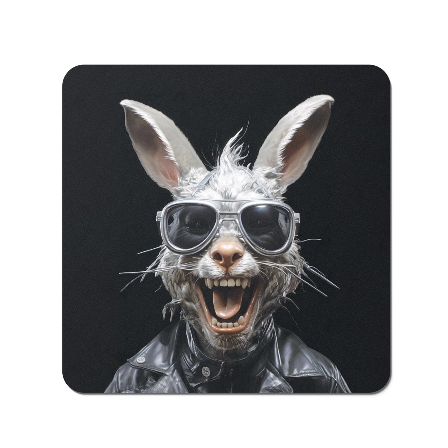 Funky Rabbit Face Coasters