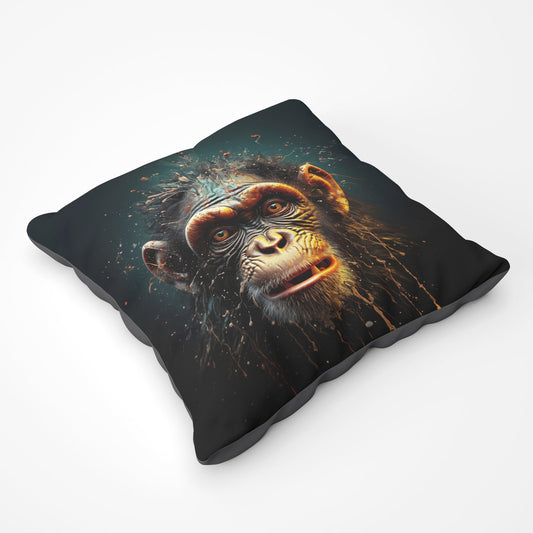 Splashart Monkey Face Floor Cushion