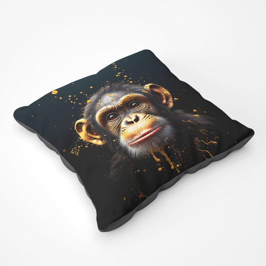 Splashart Cheeky Chimp Face Floor Cushion