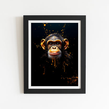 Splashart Cheeky Chimp Face Art Prints