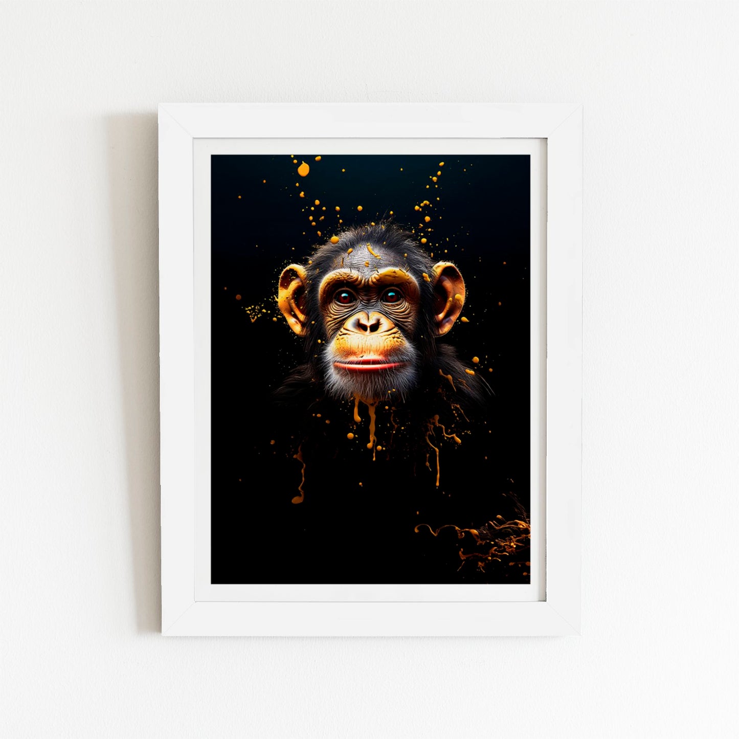 Splashart Cheeky Chimp Face Art Prints