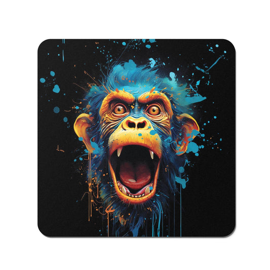 Crazy Monkey face Splashart Coasters