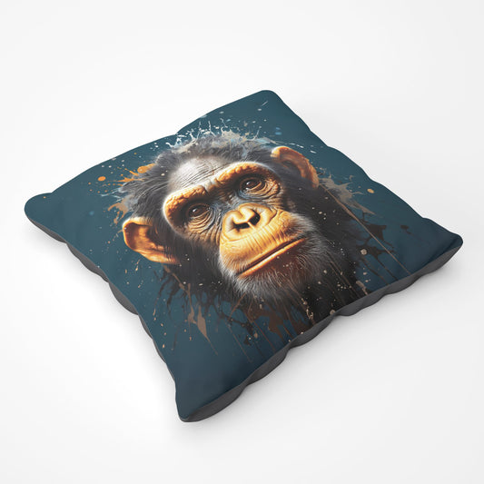 Splashart Realistic Monkey Face Floor Cushion