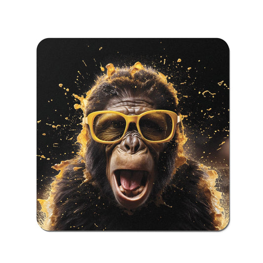 Splashart Monkey Face With Yellow Glasses Coasters