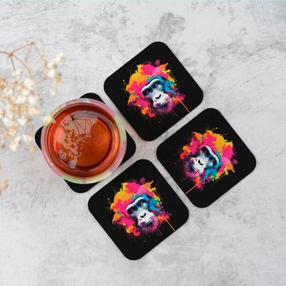 Multi Coloured Monkey Face Coasters