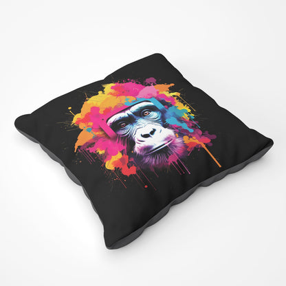 Multi Coloured Monkey Face Floor Cushion