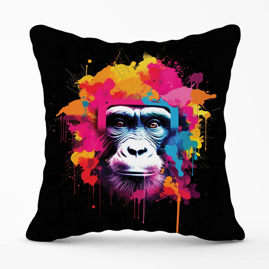 Multi Coloured Monkey Face Outdoor Cushion