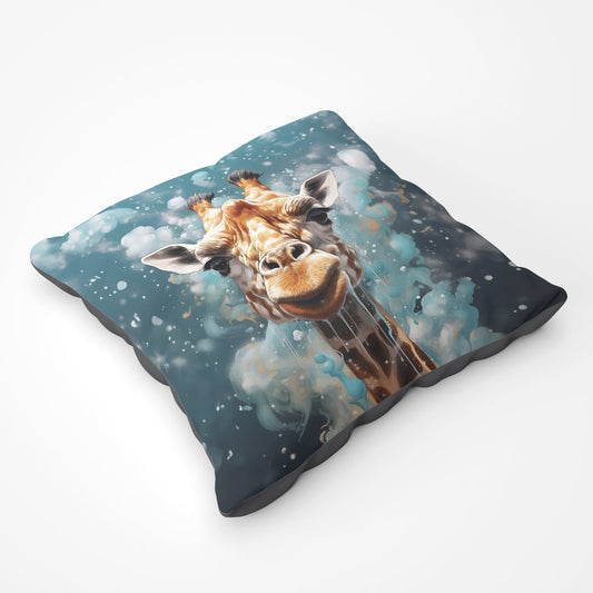 Splashart Giraffe Face Floor Cushion