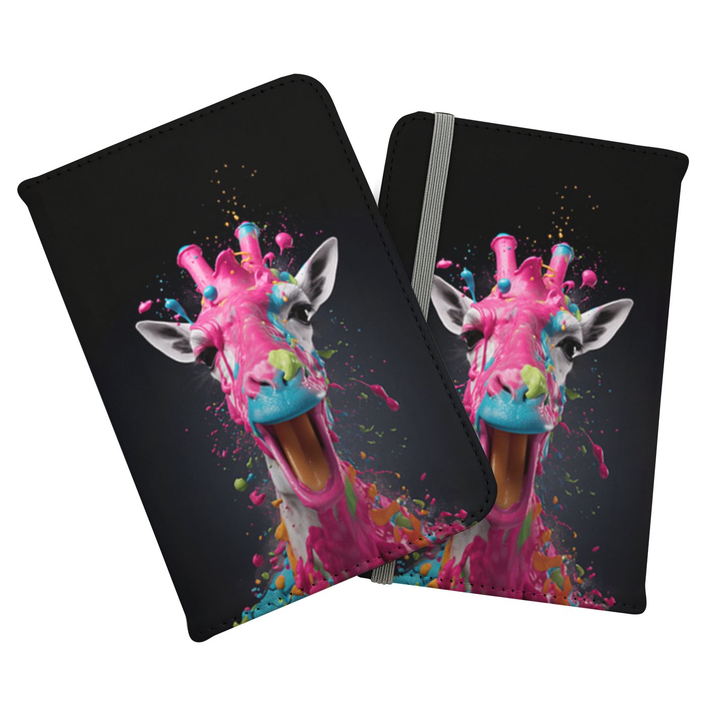 Splashart Giraffe Face Pink Passport Cover