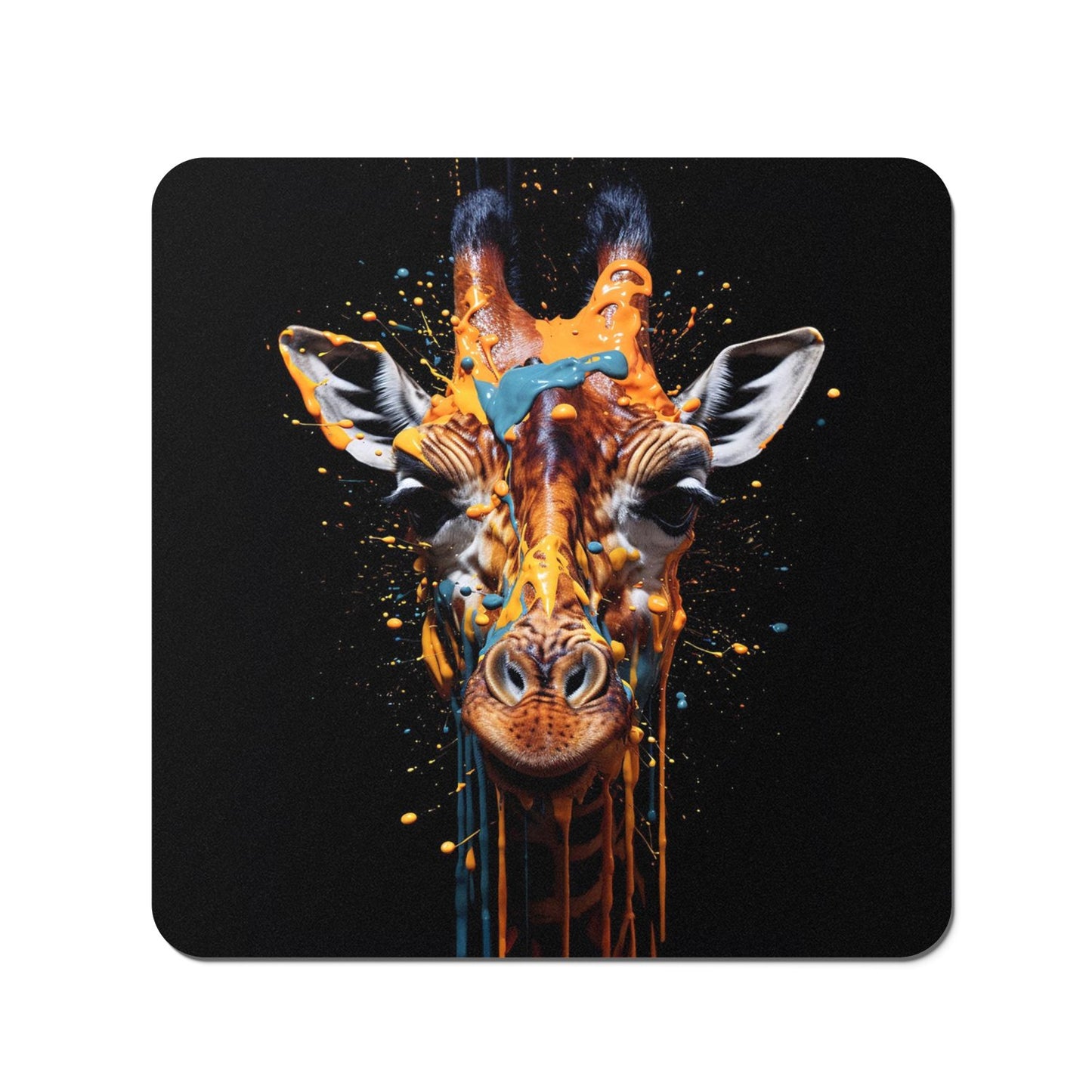 Giraffe Face Splashart Coasters