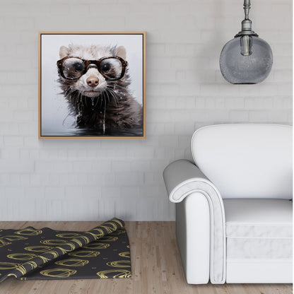 Splashart Ferret Framed Canvas