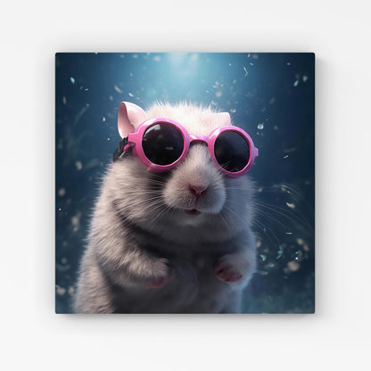 Splashart DoorMouse with Pink Glasses Canvas