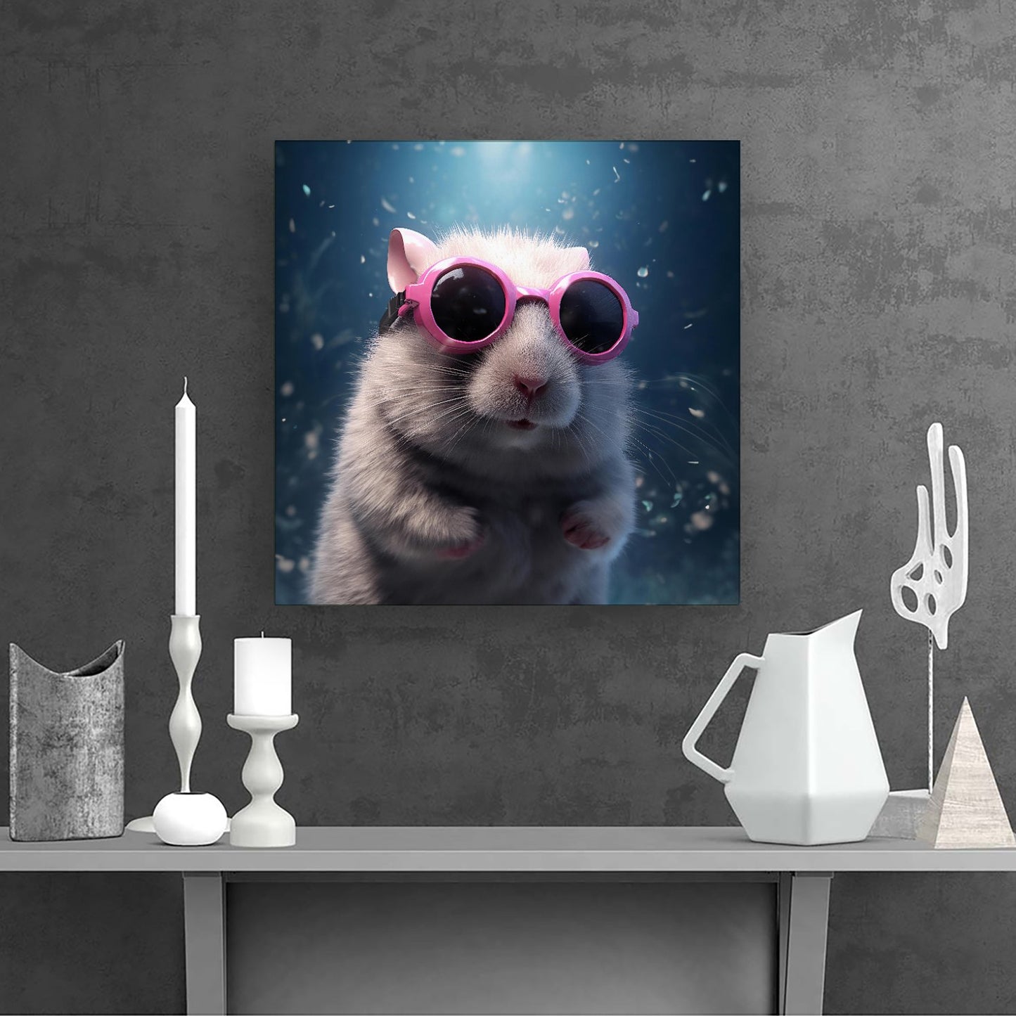 Splashart DoorMouse with Pink Glasses Canvas