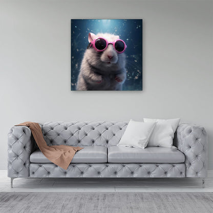 Splashart DoorMouse with Pink Glasses Canvas