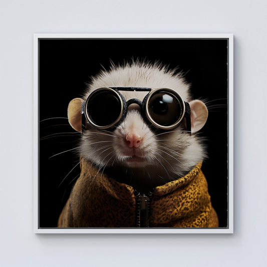 Realistic Doormouse Framed Canvas