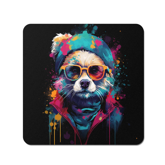 Multi Coloured Splashart Dog Coasters