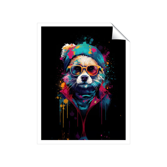 Multi Coloured Splashart Dog Art Prints