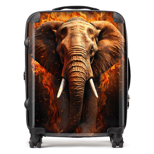 Splashart Elephant and fire Suitcase