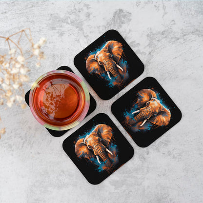 Splashart Elephant Blue Coasters