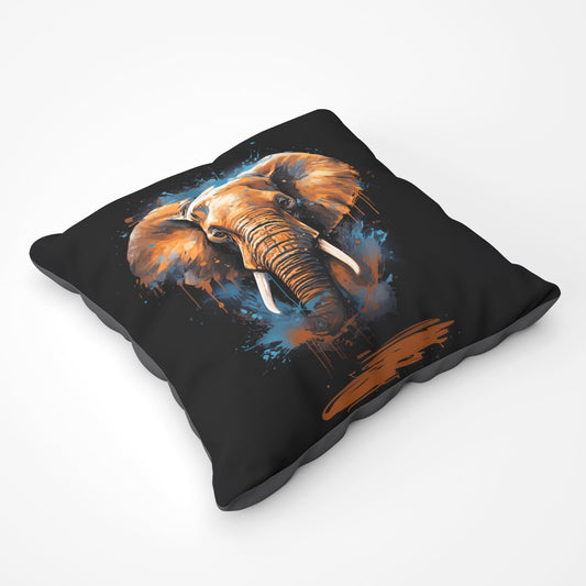 Splashart Elephant Blue Floor Cushion