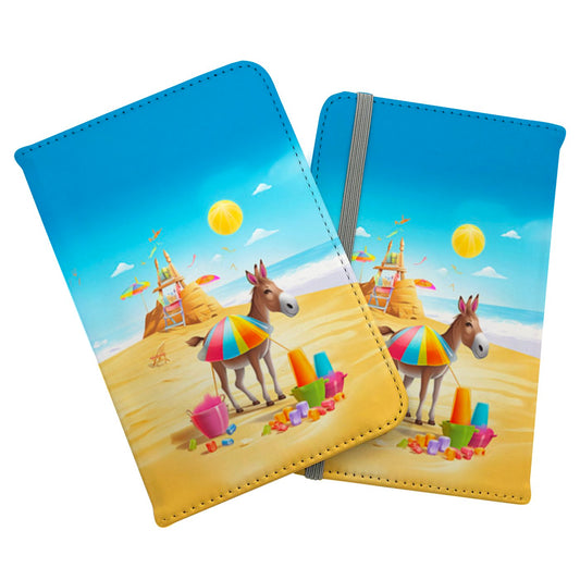 Donkey On A Beach Holiday Passport Cover