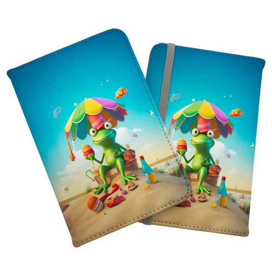 Frog On A Beach Holiday Passport Cover