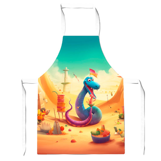 Snake On A Beach Holiday Apron