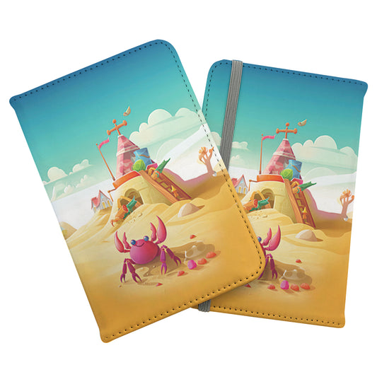 Pink Crab On A Beach Holiday Passport Cover