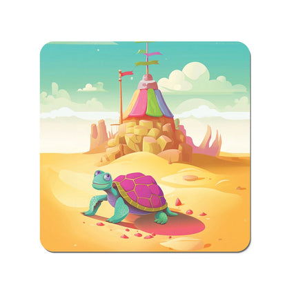 Turtle On A Beach Holiday Coasters