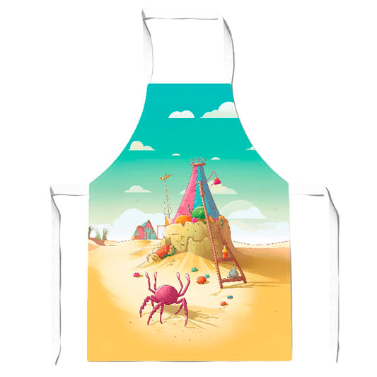 Crab On A Beach Holiday Apron