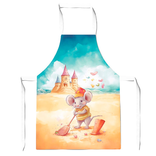 Mouse On A Beach Holiday Apron